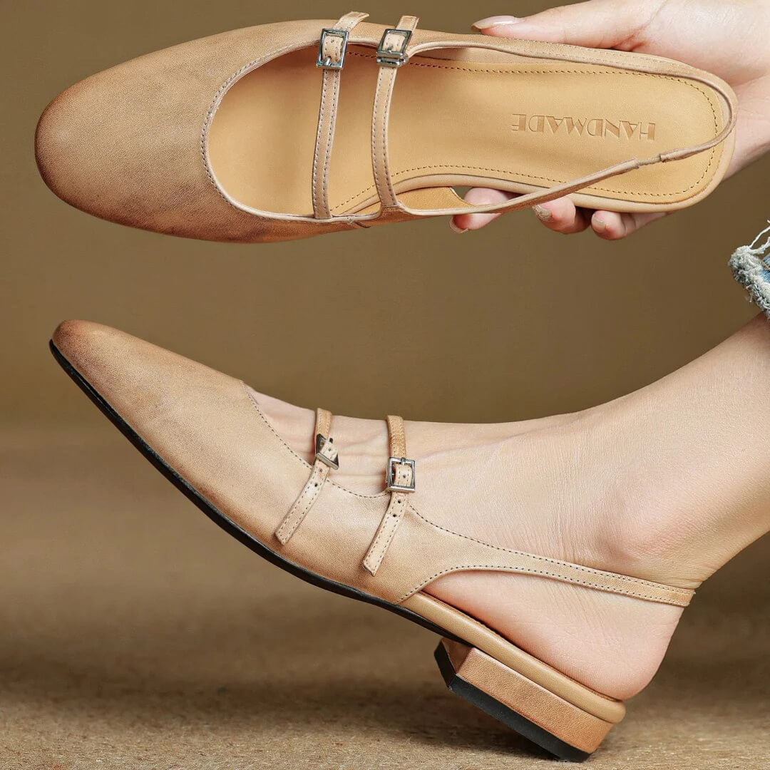 Calista Genuine Leather Slingbacks